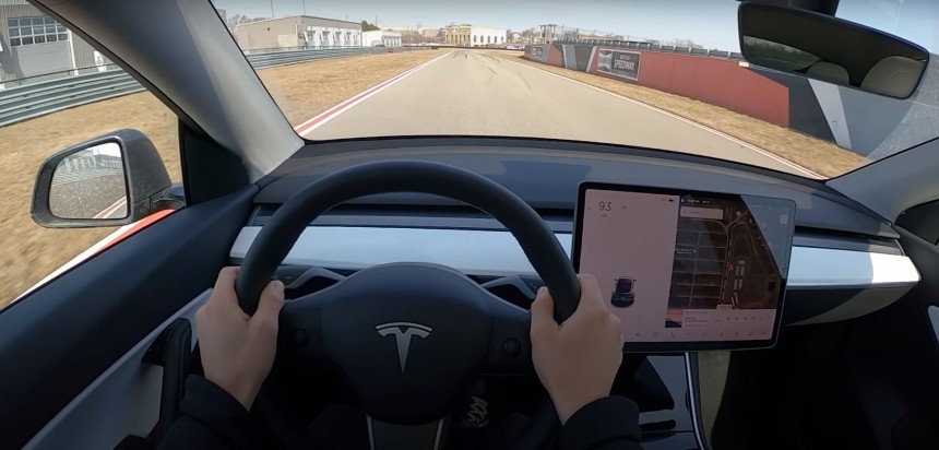 Tesla Model Y Dual Motor Long Range Track Test