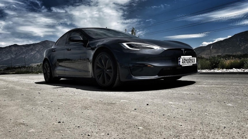 Tesla Model S armored by ArmorMax