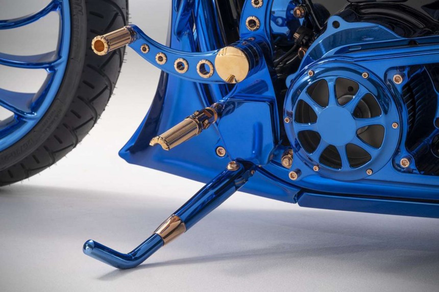 The Harley\-Davidson Bucherer Blue Edition, the most expensive bike ever built at \$1\.9 million