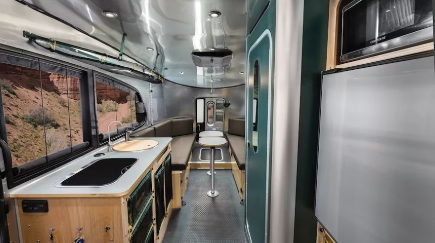 The Airstream x REI Co\-op Special Edition Basecamp 20X travel trailer is here for longer, more awesome off\-grid adventures