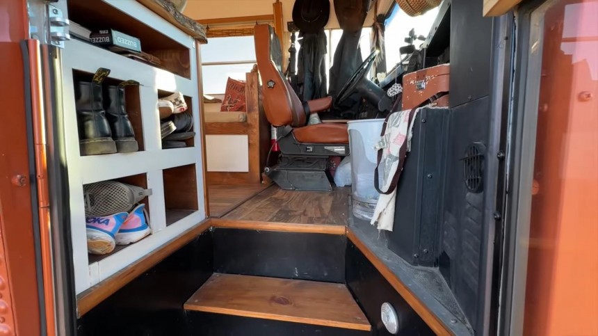 The "Bandit" Is a School Bus Transformed Into a Snug, Western\-Themed Tiny Home on Wheels