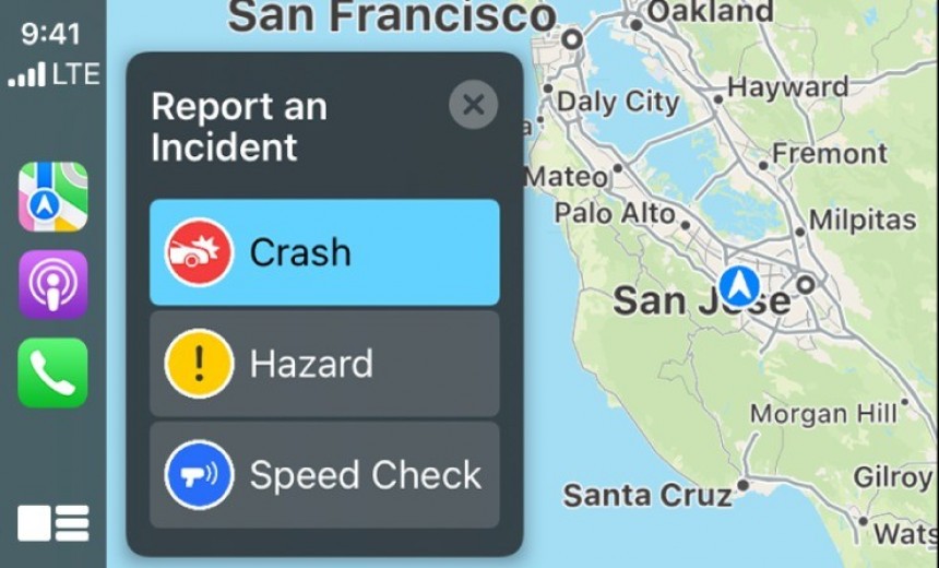 Reporting an incident on Apple Maps