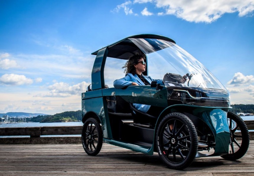 The CityQ Car\-eBike is the indecisive electric bicycle that dreams of being a car