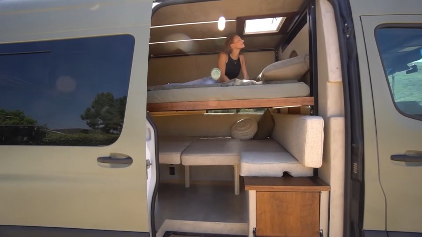 The "Concrete Oasis" Is a Deluxe Camper Van With an Elevator Bed and Plenty of Open Space