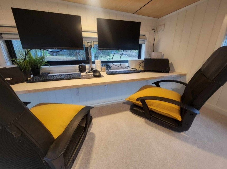 The Coolangatta tiny is a full\-custom design with every creature comfort imaginable, plus a home office