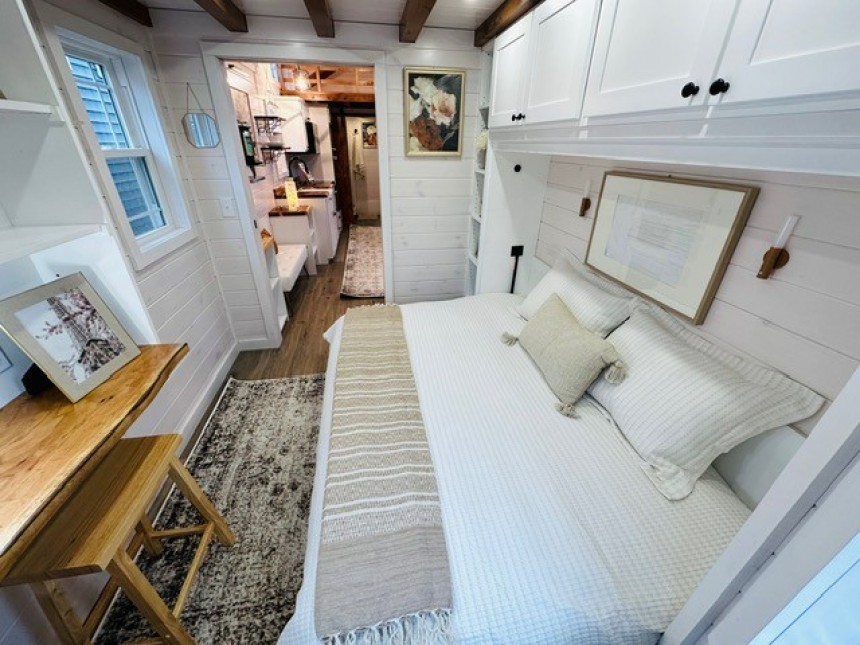 The Cottage tiny house with two lofts and main\-floor bedroom
