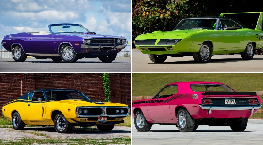 muscle cars in High\-Impact colors