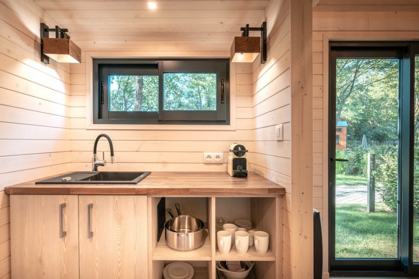 The Cabana tiny house is a return to the sustainable roots of tiny living with an all\-wood frame