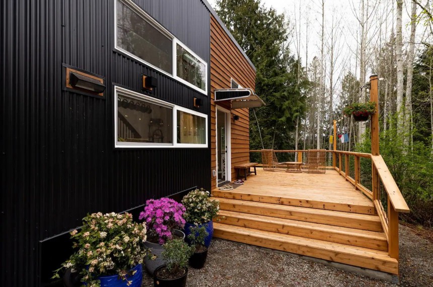 Custom two\-level tiny home The Fox Den is a gorgeous example of luxurious living in a compact footprint