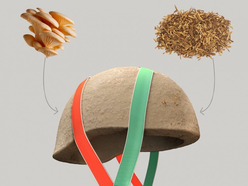 The Grow\-It\-Yourself bike helmet is a concept product may of hay and mycelium, sustainable and cheap