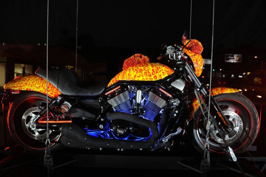The Cosmic Starship Harley\-Davidson by artist Jack Armstrong, last sold for \$3 million
