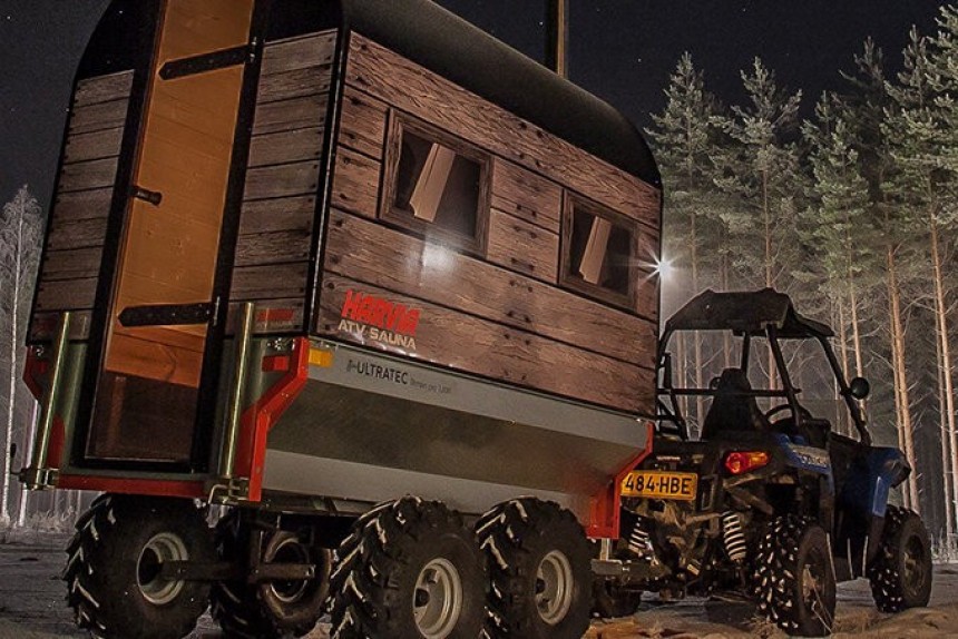 The Harvia ATV Sauna is a sauna you can go offroading with
