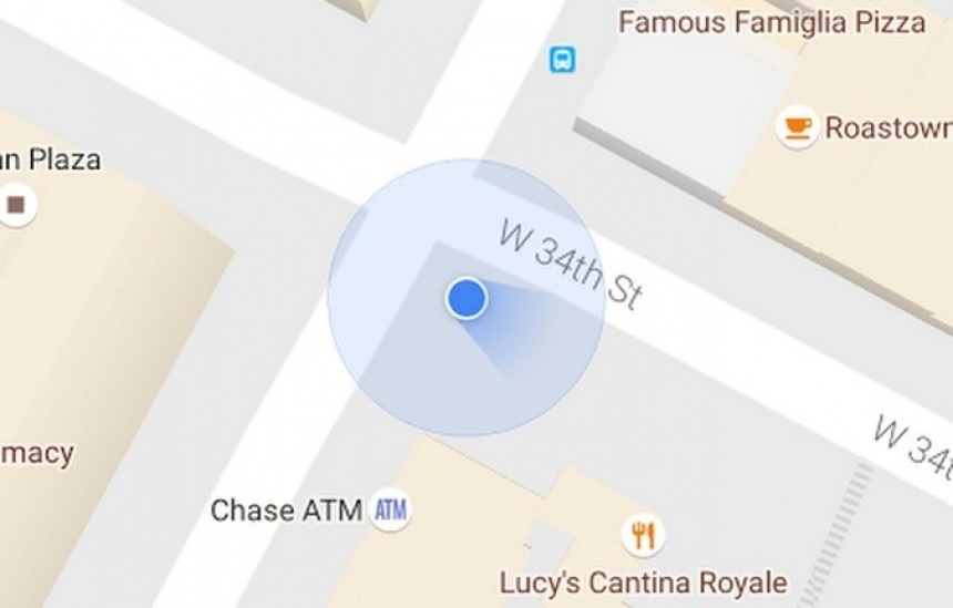 Google Maps blue dot
