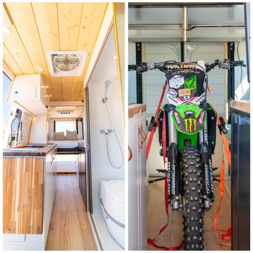 Motovan camper conversion is perfect for dirt biking lovers