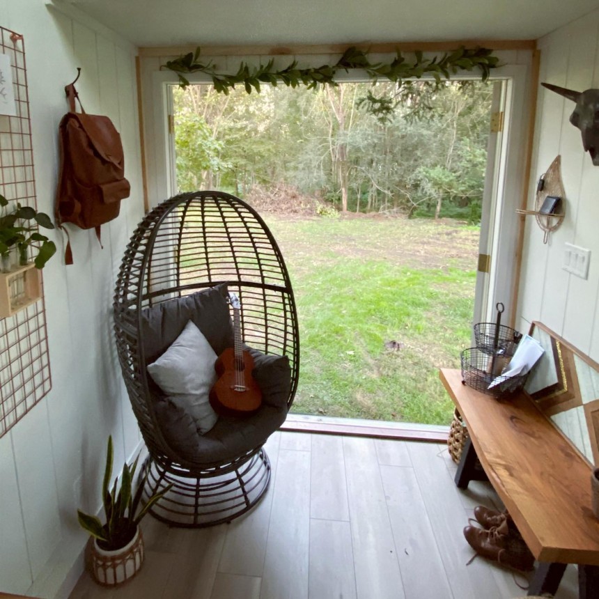 The Mountain is a repurposed mobile hunting cabin turned into a gorgeous tiny