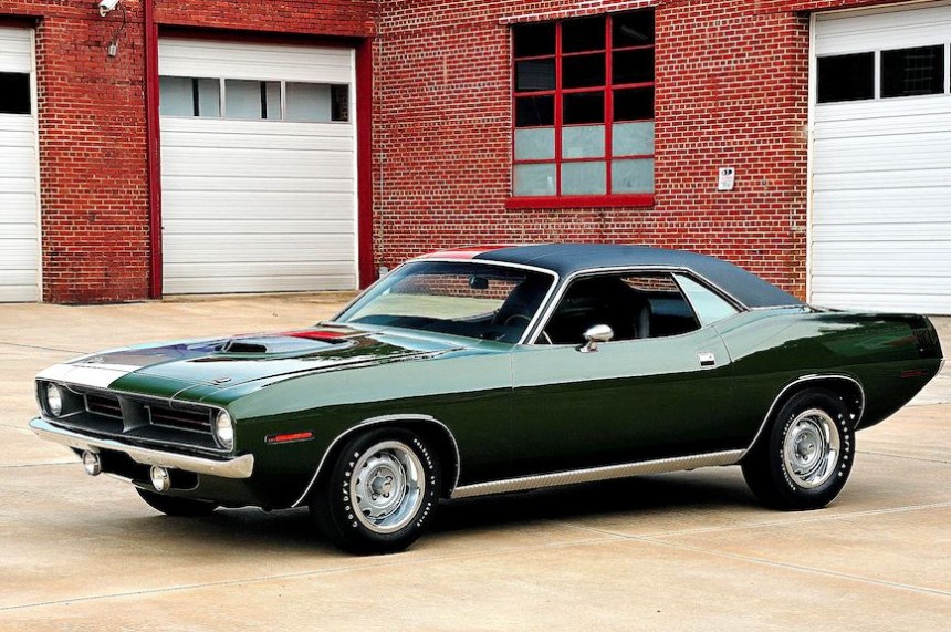 The Paint Chip Cuda is an unrestored 1970 Plymouth Cuda fashioned after an advertising image of the time