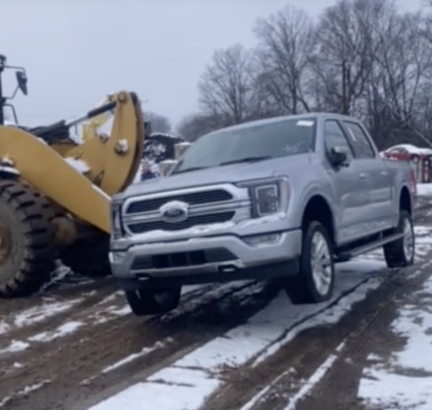 Ford F\-150 ends up in the crusher