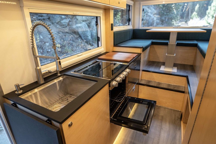 The Rossmonster F550 Truck Camper Is an Overlanding Monster With a Fully-Equipped Interior