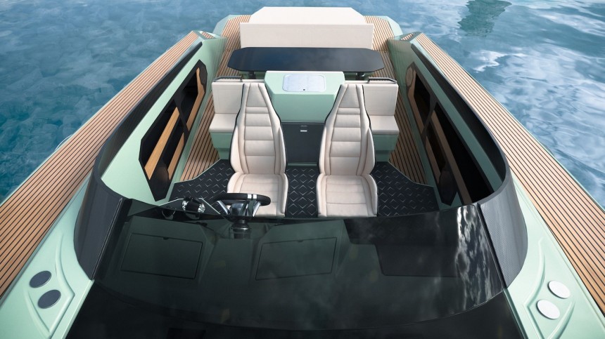 Say 42 is meant as a supercar on water, has powerful engines, lightweight hull and hydrodynamic design