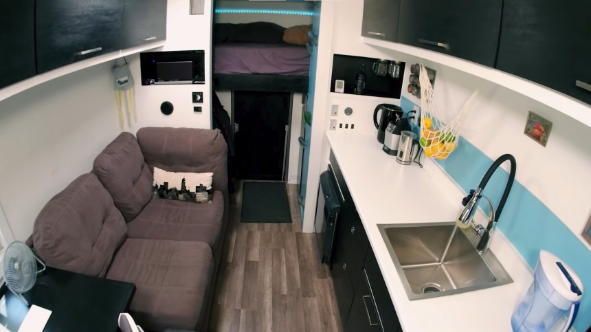 The Stealth Studio Is an Ingenious Tiny Apartment on Wheels Hidden Inside a Box Truck