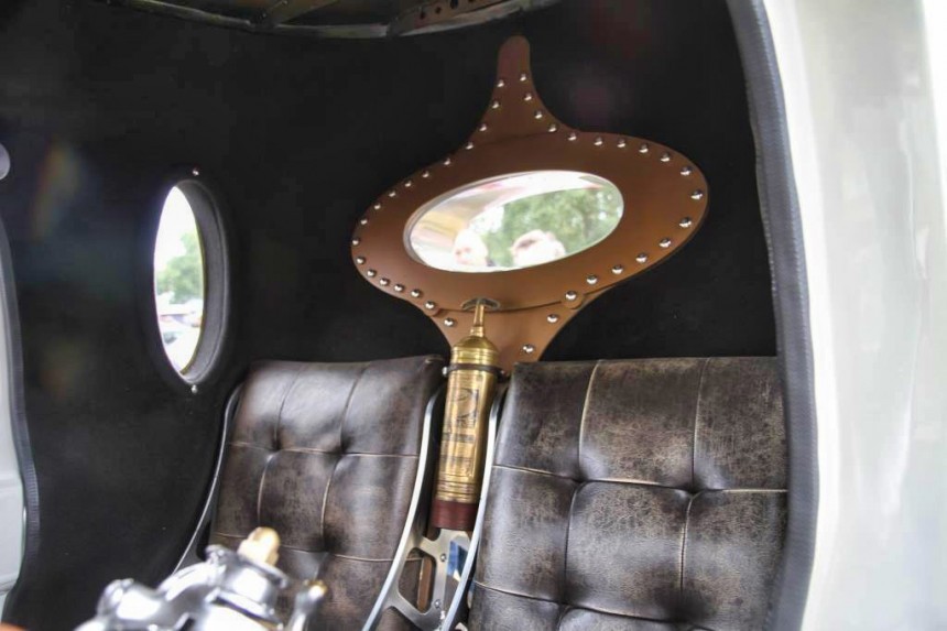 Paul Bacon's Automatron hot rod, built from scratch and inspired by horse\-drawn carriages