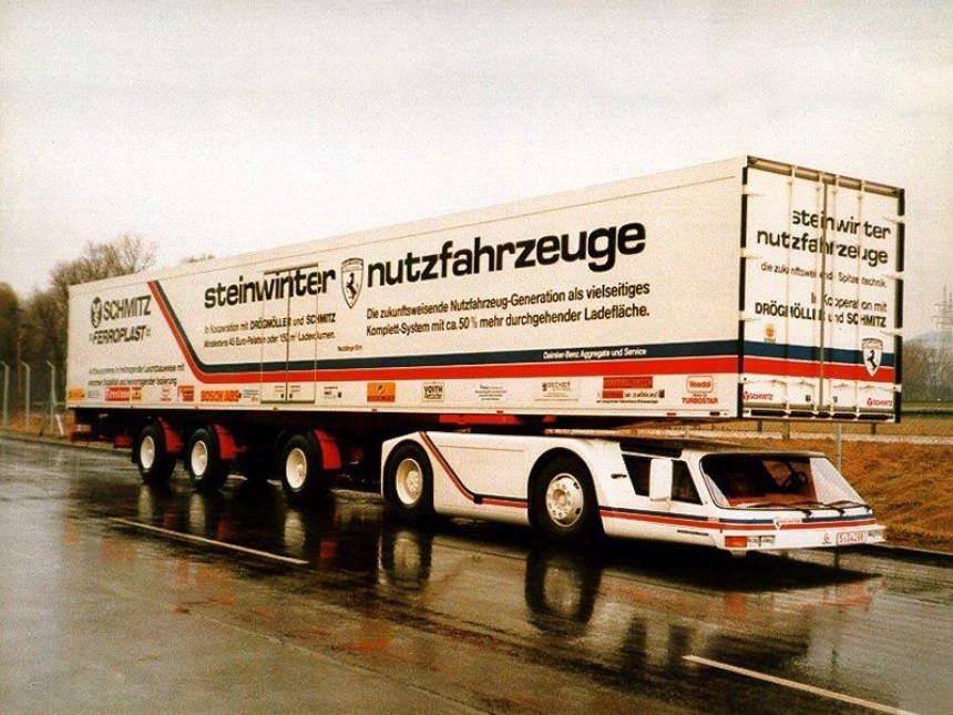 The 1983 Steinwinter Supercargo 20\.40 concept was a modular tractor\-trailer that aimed to revolutionize the trucking industry