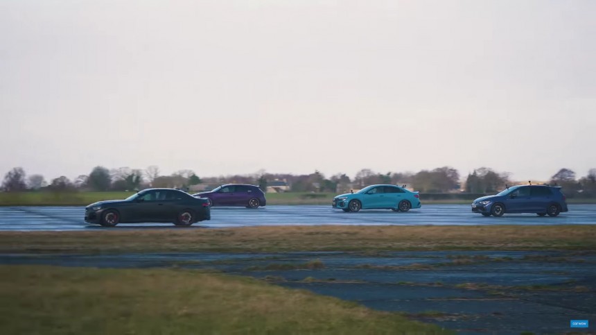 BMW M240i v AMG A45 S v Audi RS3 v VW Golf R