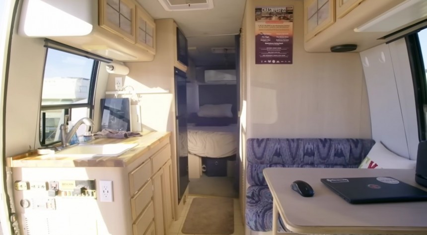 This Revcon Trailblazer is an off\-grid RV with a smart home system