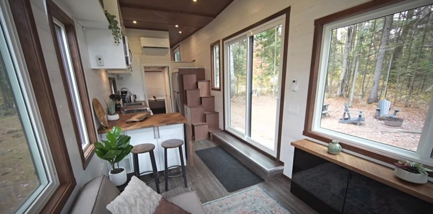 Modern 34\-ft\-long tiny home has it all