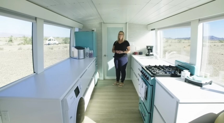 45 ft Greyhound Bus converted into a house on wheels with tons of space