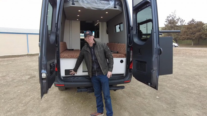 This AWD Sprinter Off\-Grid Camper Boasts a Serious Suspension Upgrade and an Elevator Bed