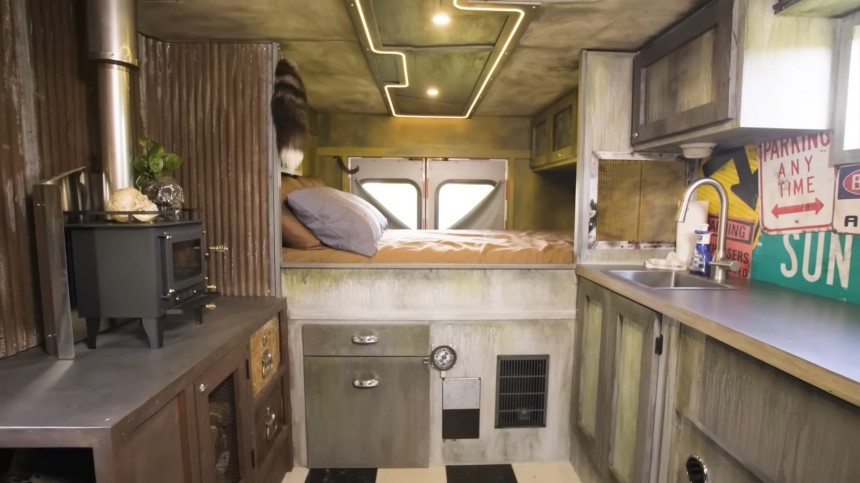 This Awesome Ambulance Camper Features a Unique, Post\-Apocalyptic Themed Interior