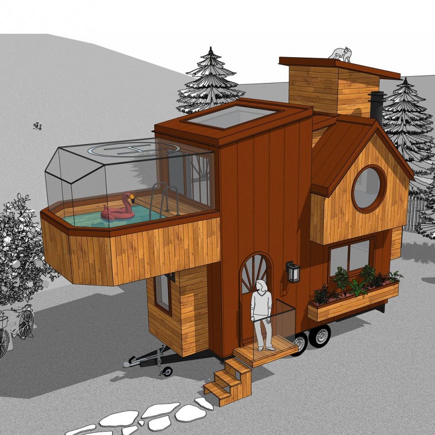 This Baluchon tiny house has everything except for common sense