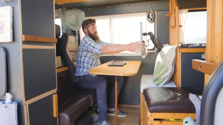 This Budget\-Friendly Camper Van Is a Cozy and Creative Mobile Haven for a Family of Four