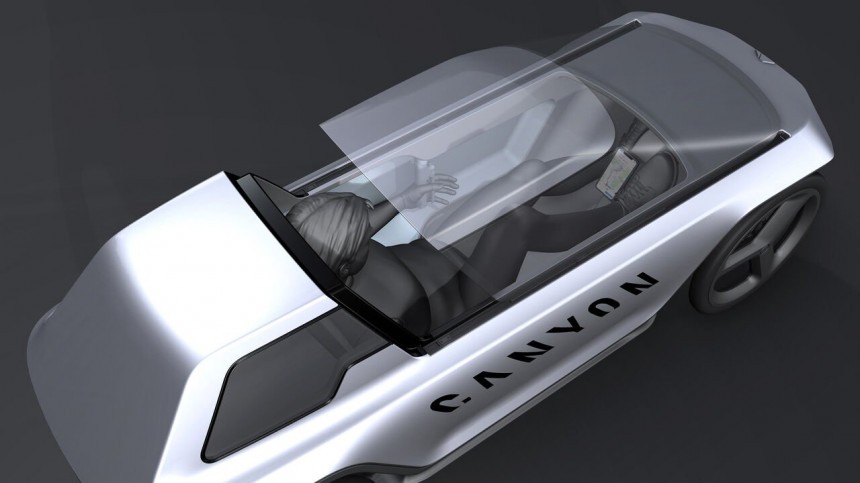 The Canyon capsule concept bridges the gap between e\-bikes and electric cars