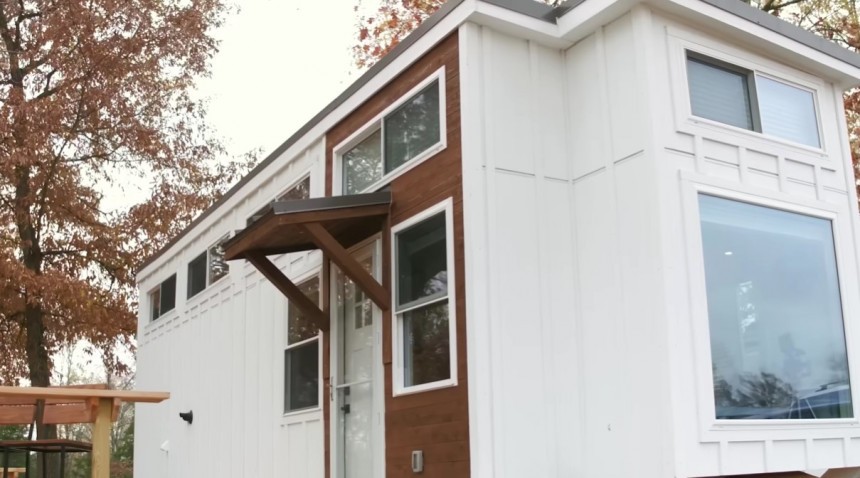 Chemical and Toxic\-Free Tiny House with Two Lofts