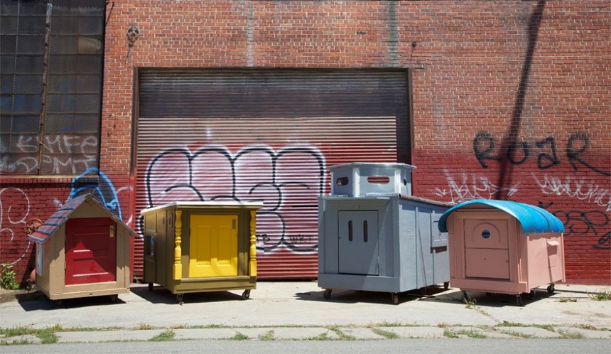 The Dumpster Home is a mobile micro\-home completed in 2011 and used as a summertime residence in NYC