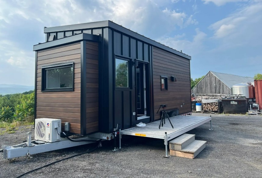 The new Thuya tiny house from Minimaliste is wider for more interior space, still very fancy