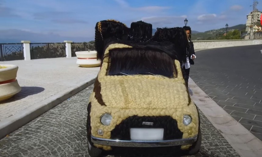 The world's hairiest car \(twice\) is this Fiat 500