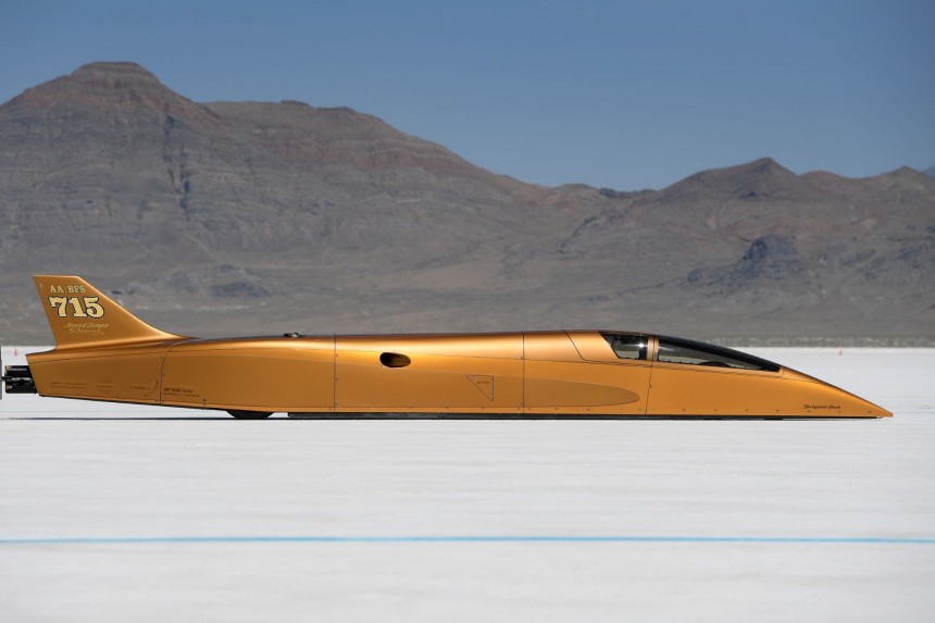 The Speed Demon wins the Hot Rod Trophy at the 2023 SCTA Bonneville Speed Week