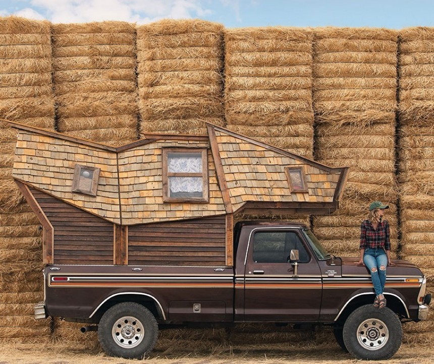 Truck Cabin is a full DIY tiny house sitting in the bed of a '79 Ford F\-250