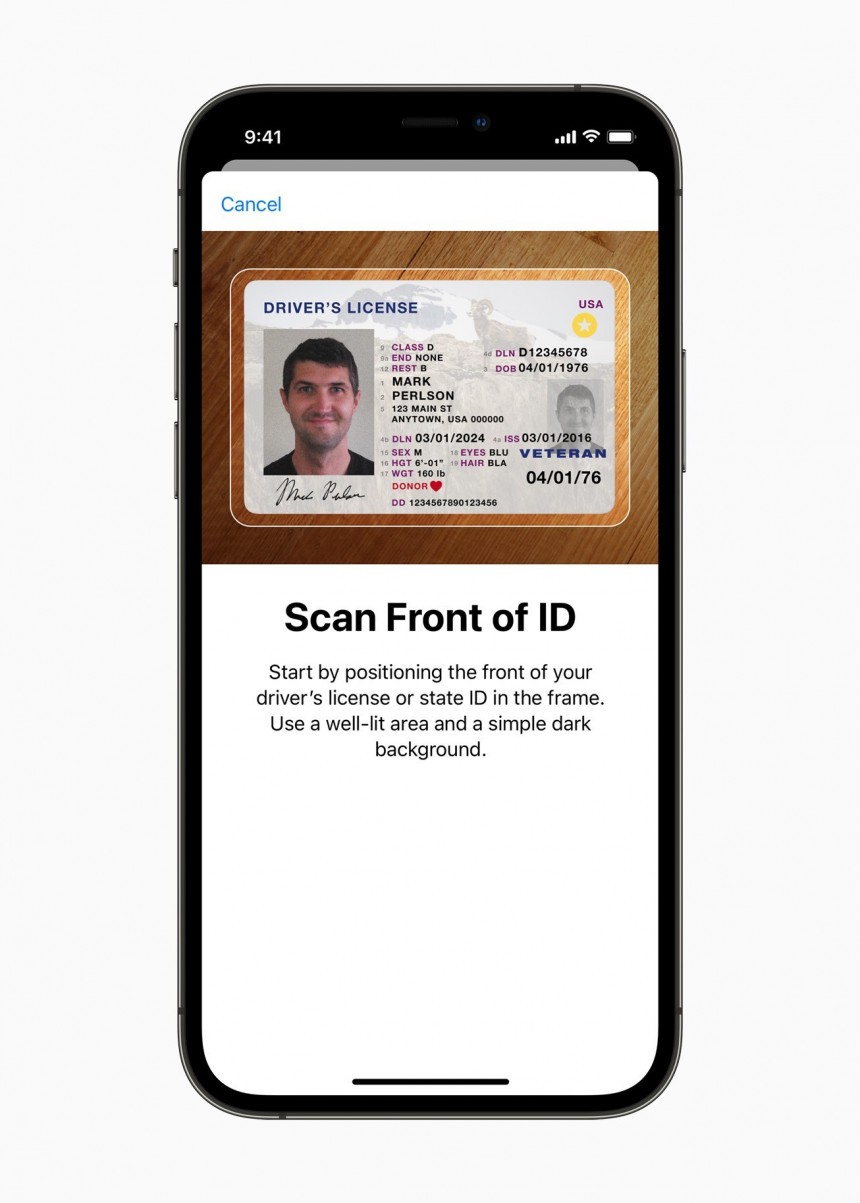 Maryland accepts iphone driving license