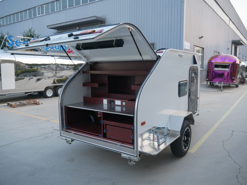 The Wotapod teardrop trailer aims to deliver "more for less" and a long list of features