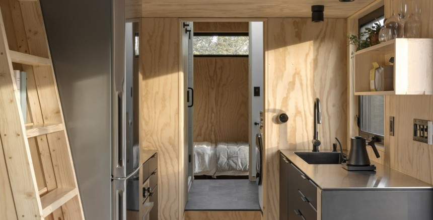 The P01 tiny house has off\-grid capabilities and luxury features, promises to live big despite the small footprint