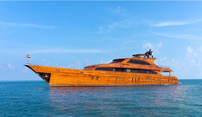 This custom superyacht is the world's largest wooden boat, hides a very modern interior