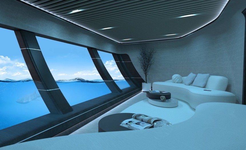 EXO\-X is a superyacht explorer that boasts a pop\-up crow's nest, luxury features