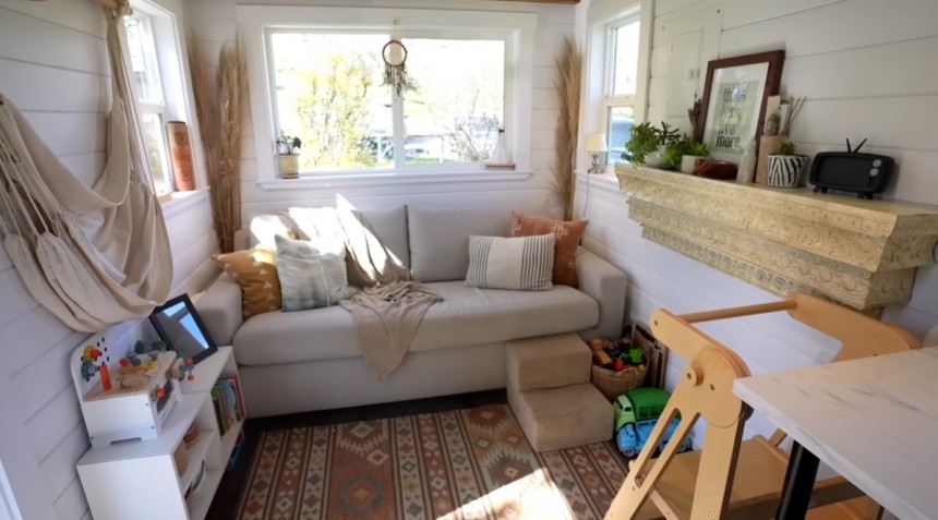 Tiny Home With Two Spacious Loft Bedrooms And a Kid\-Friendly Design