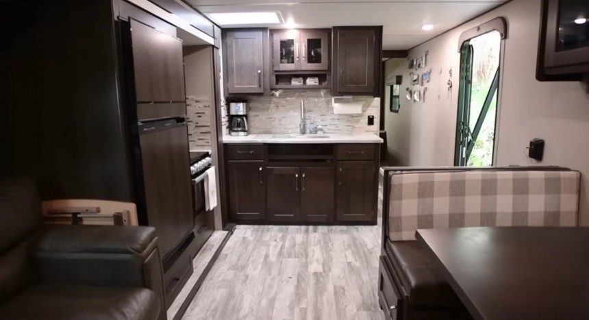 Couple lives and travels in a luxurious but affordable travel trailer