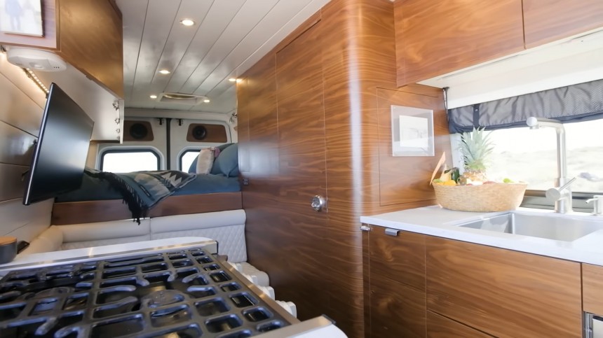 This Unique, Yacht\-Inspired Camper Van Has a Gorgeous Interior With a Bonanza of Features