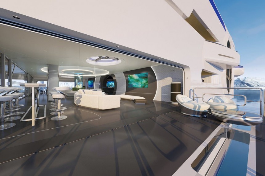 Thor Explore, the superyacht explorer whose interior seems ripped out of sci\-fi movies